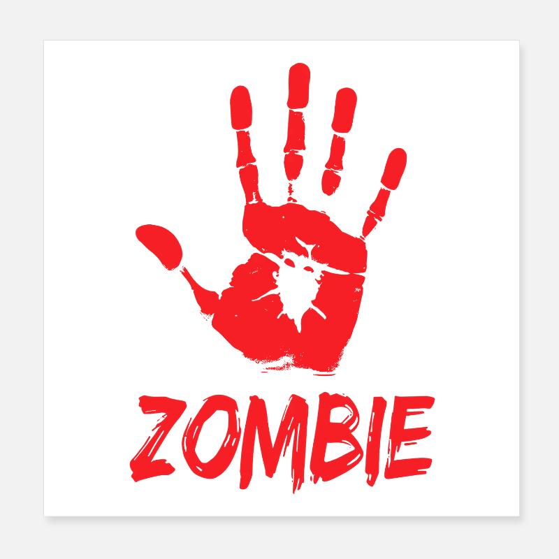 Main Zombie Halloween Apocalypse Poster 20 x 20 cm