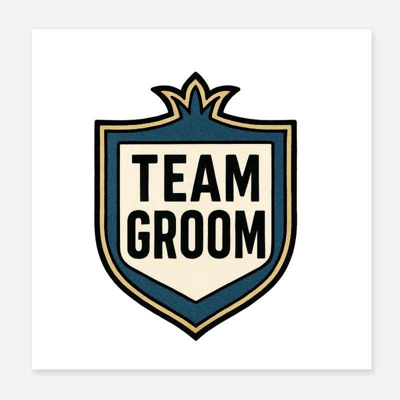 Equipe du Marié - EVG - Mariage Poster 20 x 20 cm