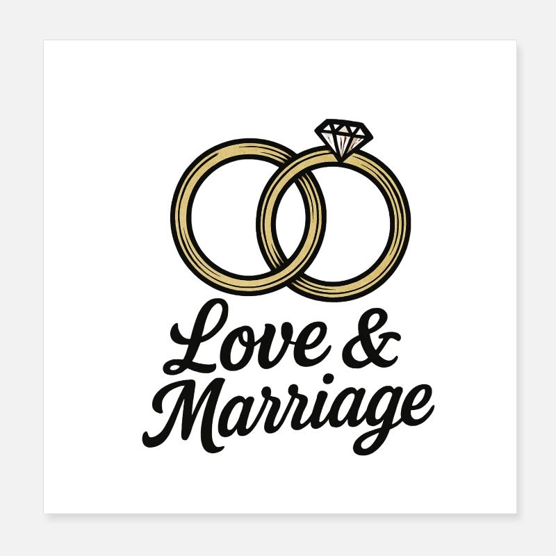 Liebe & Ehe Trauringe - Liebe & Ehe Poster 20x20 cm