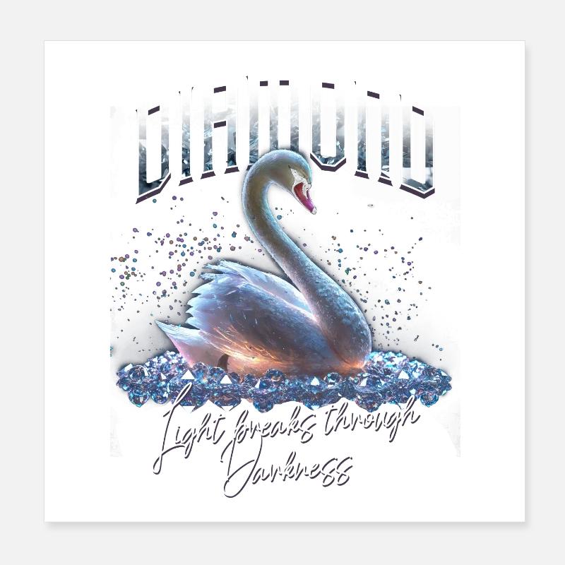 Geburtsstein April Diamant Poster 20x20 cm