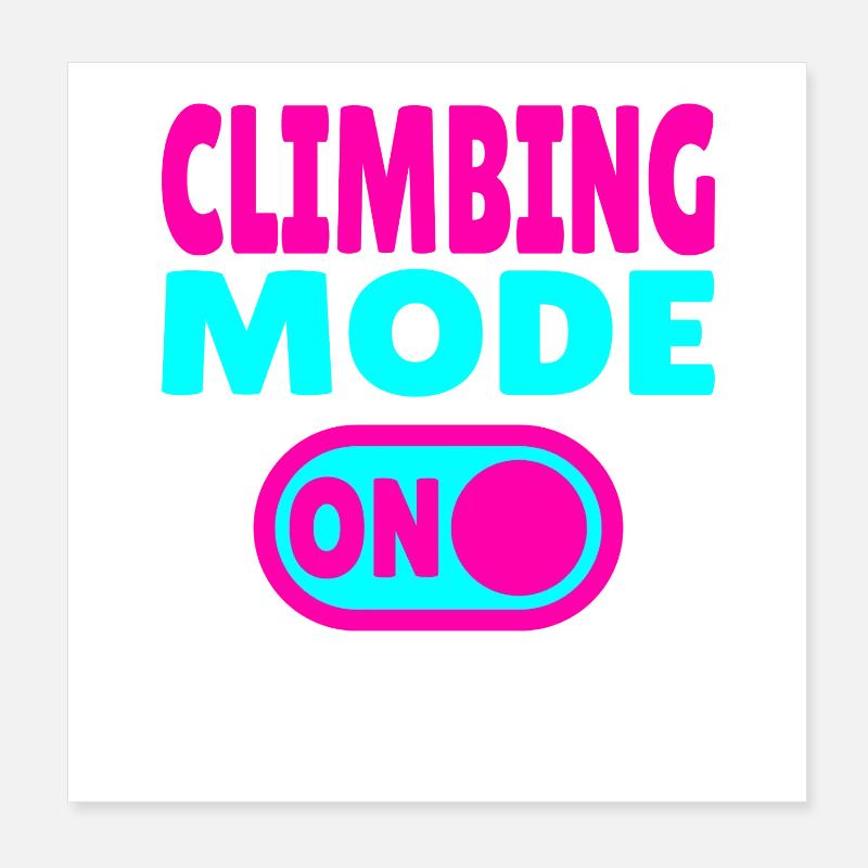 Mode d’escalade activé – Style Boulder & Kletter Poster 20 x 20 cm