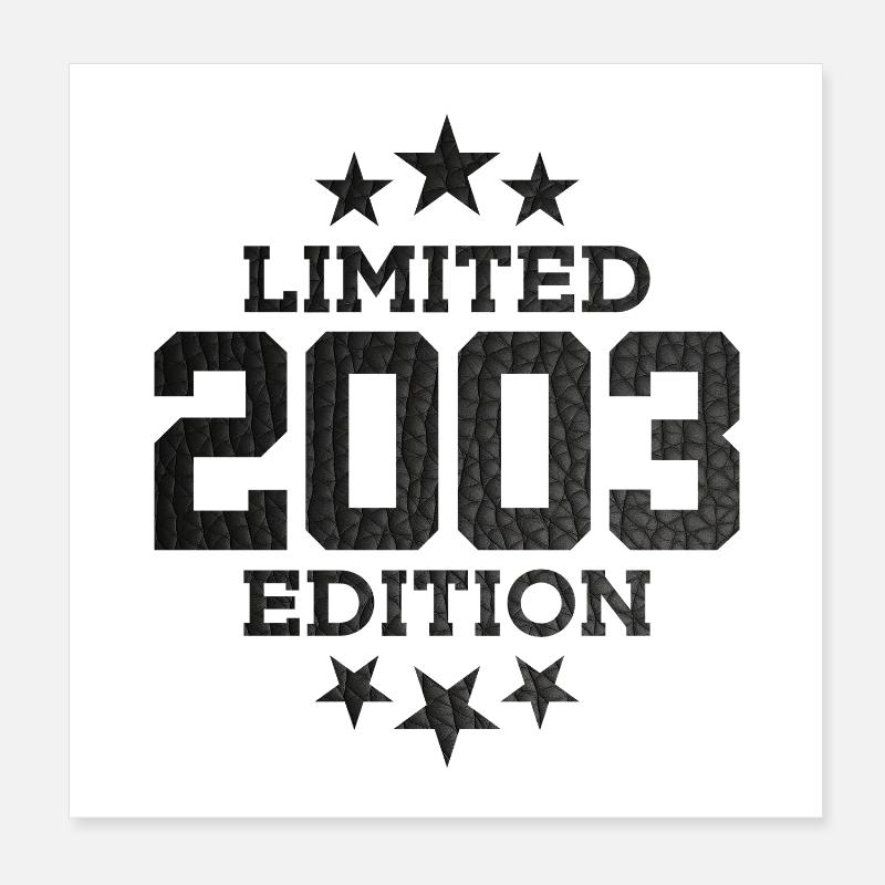 ÉDITION LIMITÉE 23E ANNIVERSAIRE 2003 Poster 20 x 20 cm