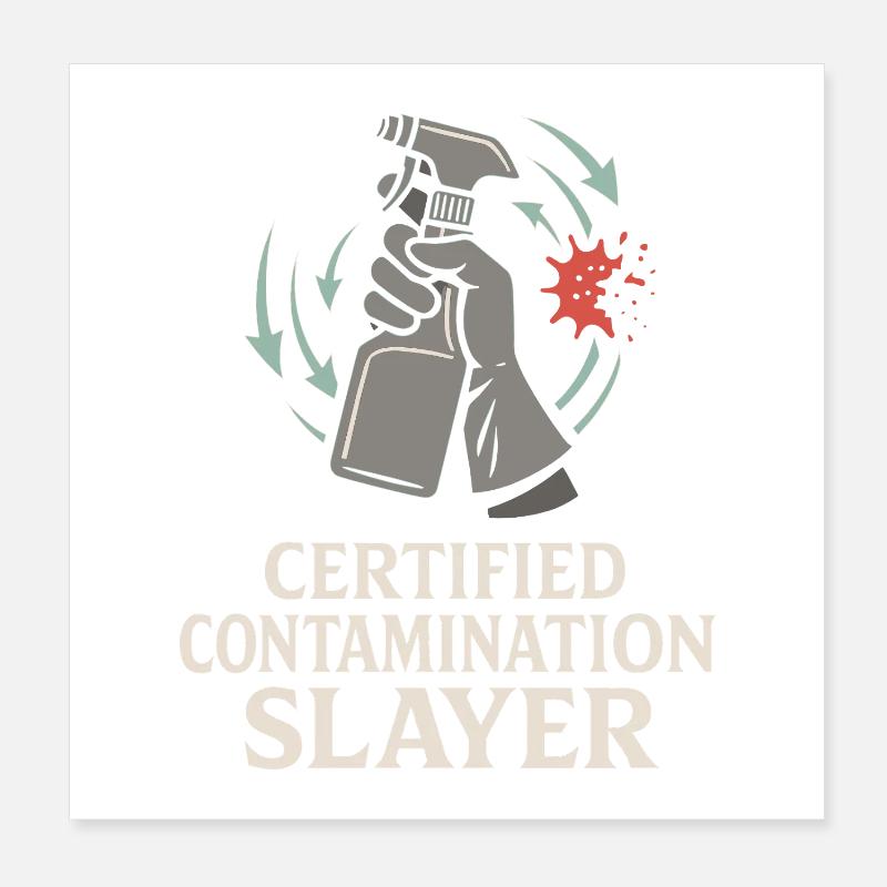 Cleanroom Technician Controlled Environment Poster 8" x 8" (20x20 cm)