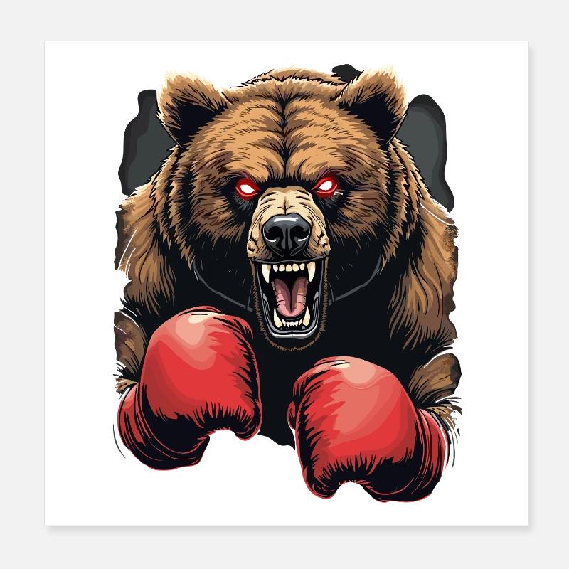 boxe Poster 20 x 20 cm