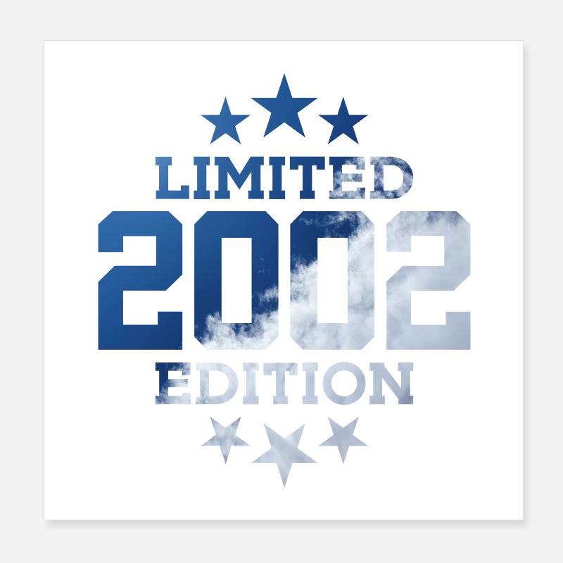 LIMITED EDITION 2002 24. GEBURTSTAG Poster 20x20 cm
