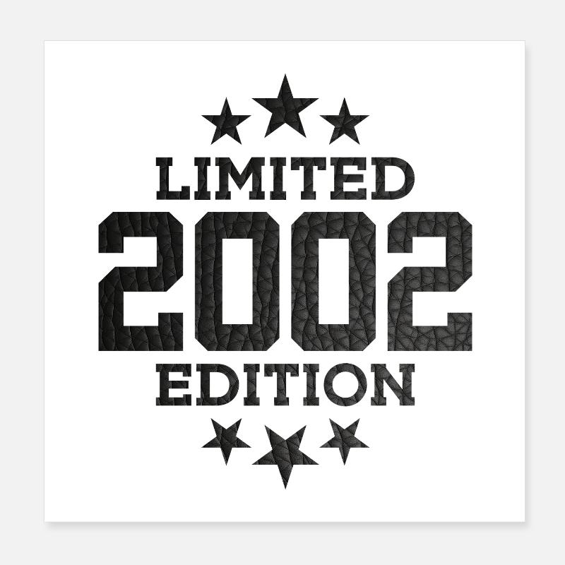 ÉDITION LIMITÉE 2002 24E ANNIVERSAIRE Poster 20 x 20 cm