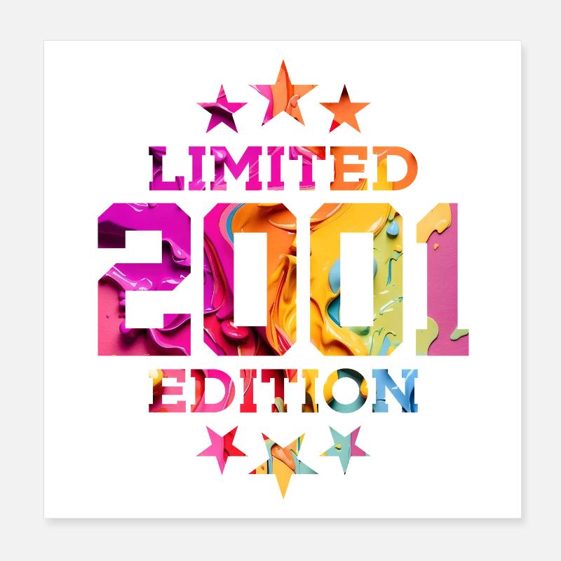 ÉDITION LIMITÉE 2001 25E ANNIVERSAIRE Poster 20 x 20 cm
