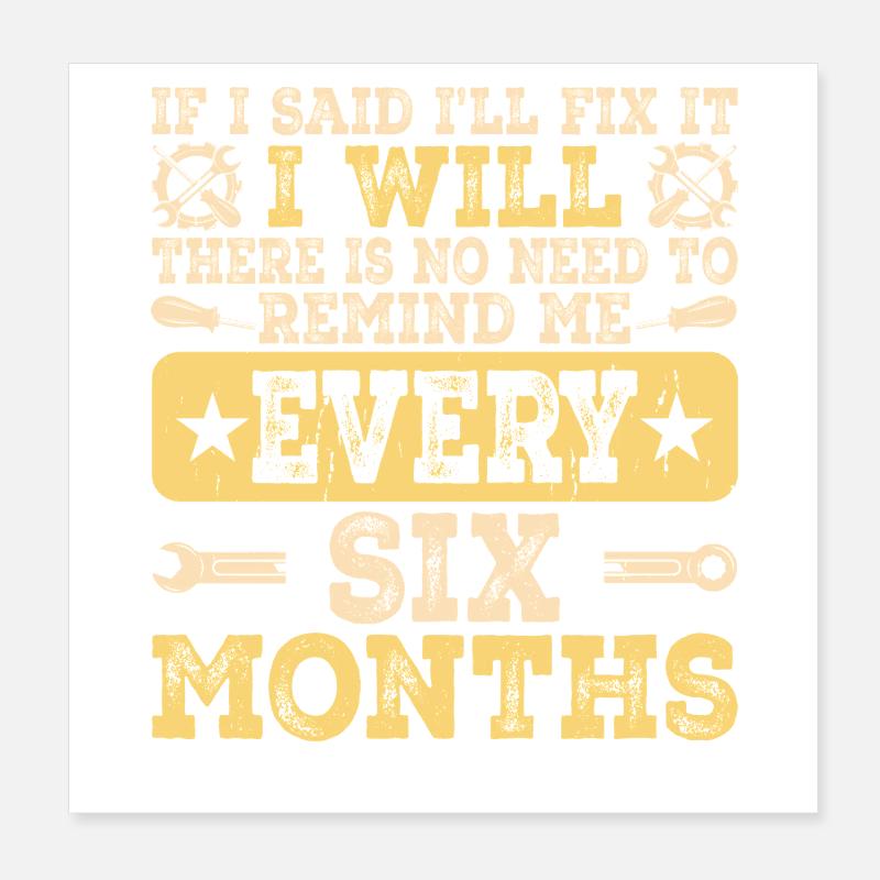 Mechaniker Mechatroniker Handwerker Geschenk Poster 20x20 cm