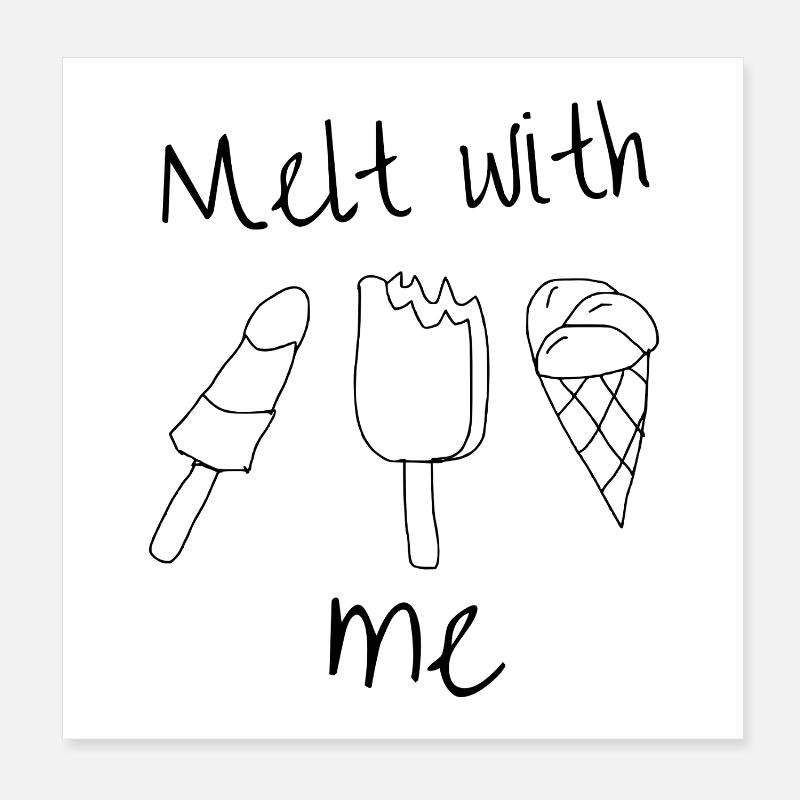 Fondez avec moi | Glace Poster 20 x 20 cm