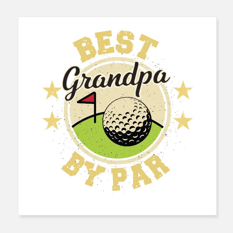 Golf Opa Poster 20x20 cm