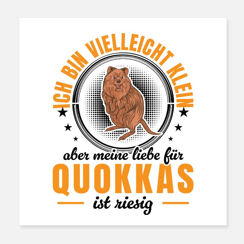 Quokka, peut-être un petit kangourou à queue courte Poster 20 x 20 cm
