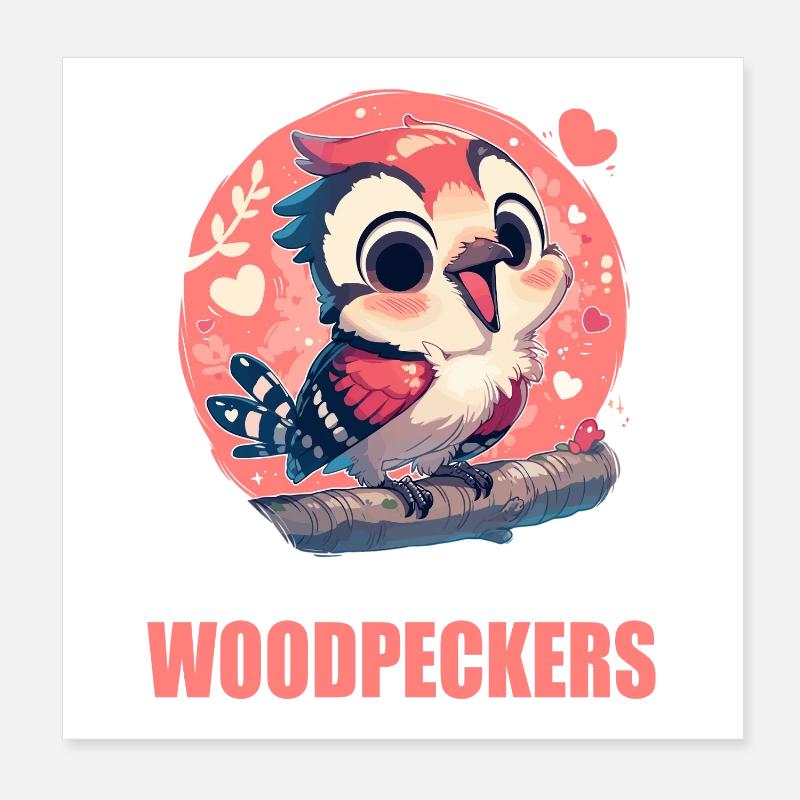 Spechte Specht Poster 20x20 cm