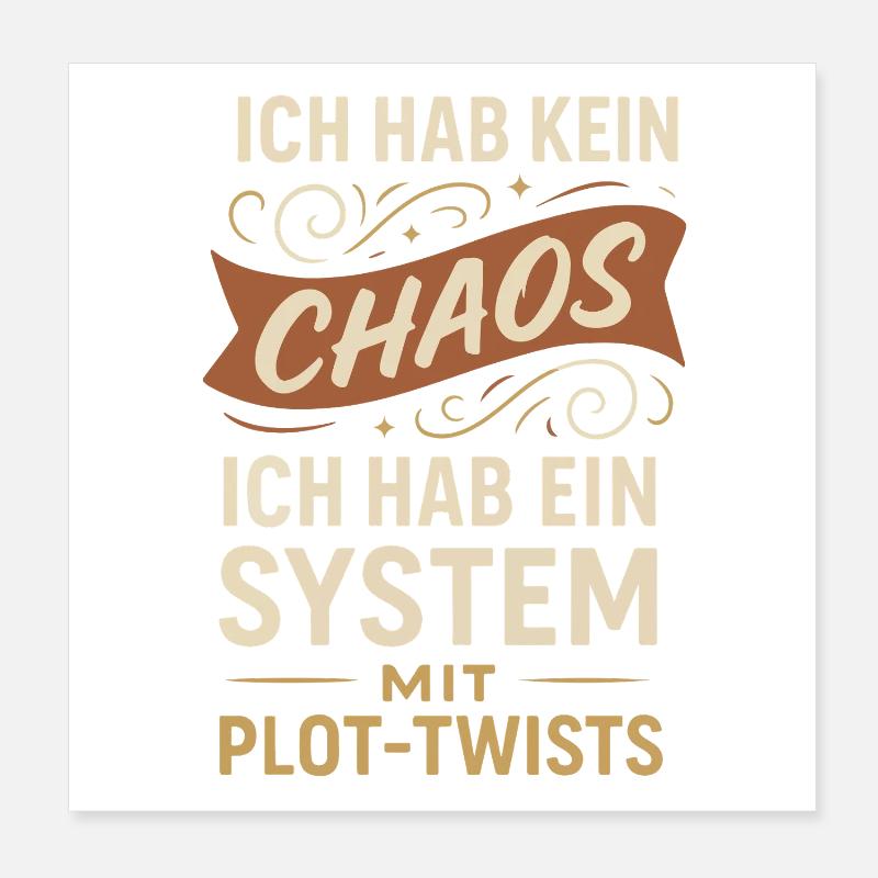 Pas de chaos – Un système avec des rebondissements Poster 20 x 20 cm