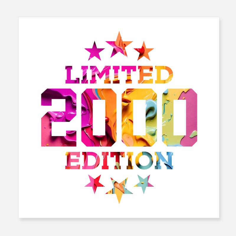 ÉDITION LIMITÉE 26E ANNIVERSAIRE 2000 Poster 20 x 20 cm