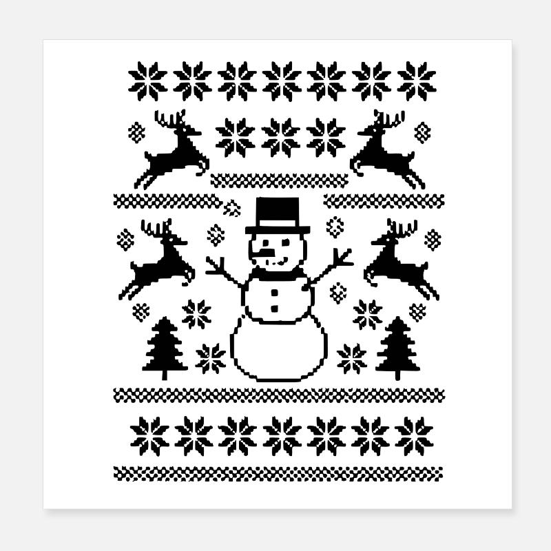 Drôle Noël Design Moche Noël Poster 20 x 20 cm
