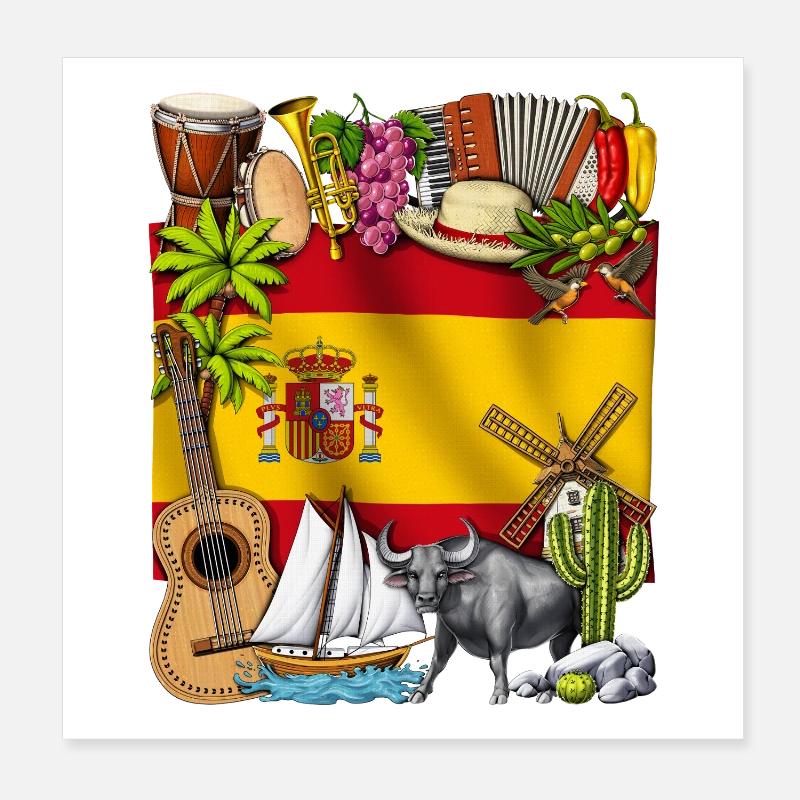 Espagne Poster 20 x 20 cm