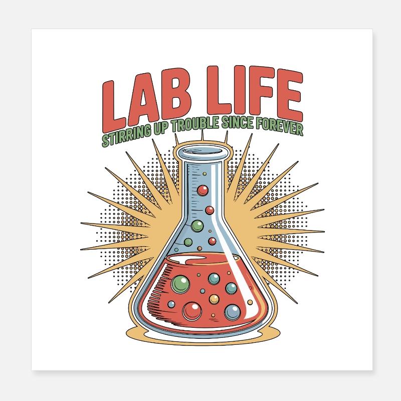 Lab Technician Lab Life Stirring Up Phlebotomist Poster 20x20 cm