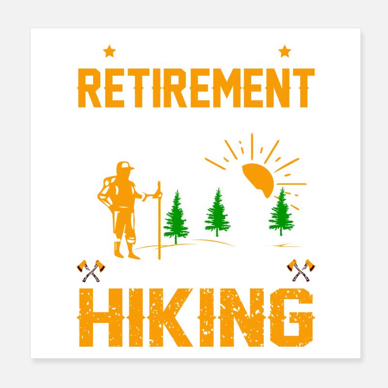 Wandern Poster 20x20 cm