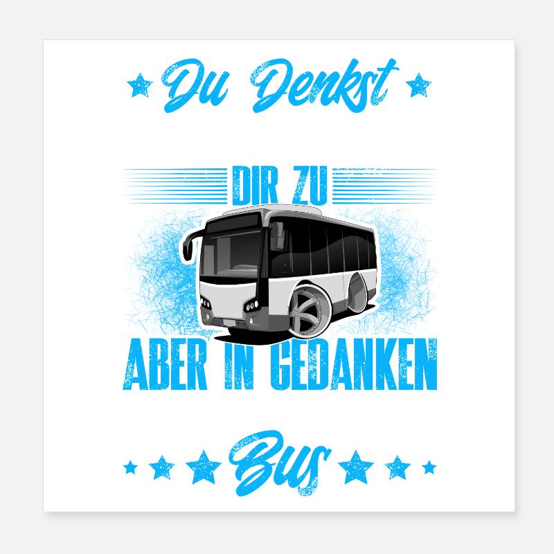 Chauffeur de bus Poster 20 x 20 cm