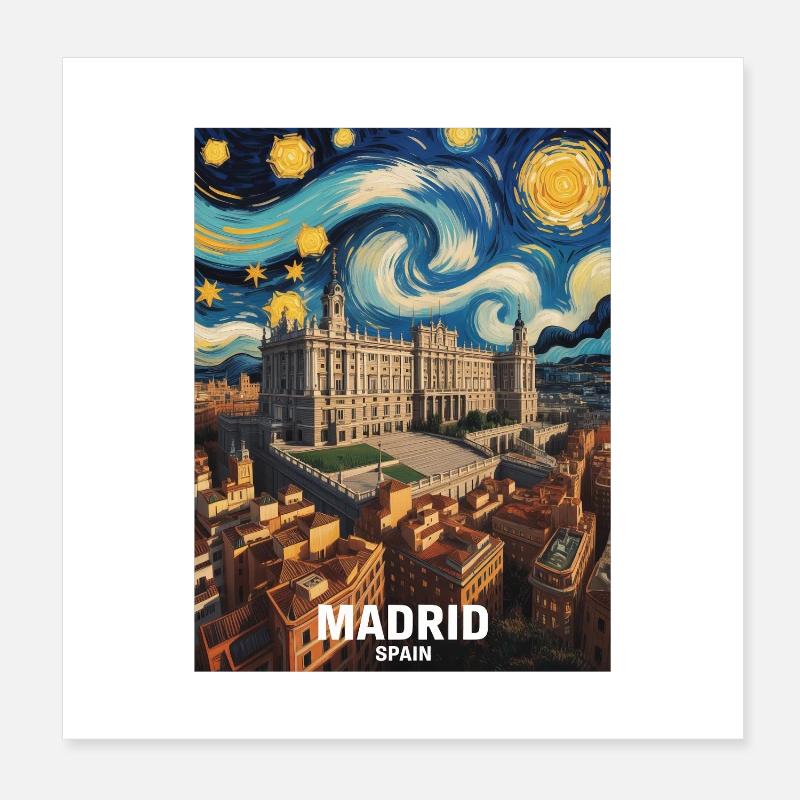 Madrid Poster 20 x 20 cm