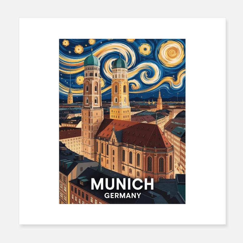 München Poster 20x20 cm