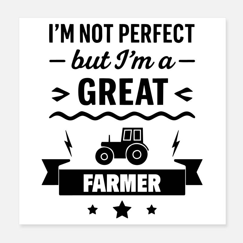 Super Landwirt Bauer Traktor Poster 20x20 cm