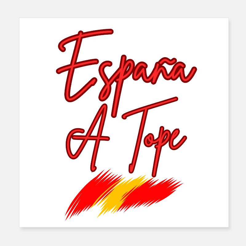 Spanien Ein Tope Neon Poster 20x20 cm