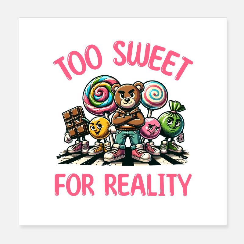 Sugar Mood Perfect Gift Sweets Poster 8" x 8" (20x20 cm)