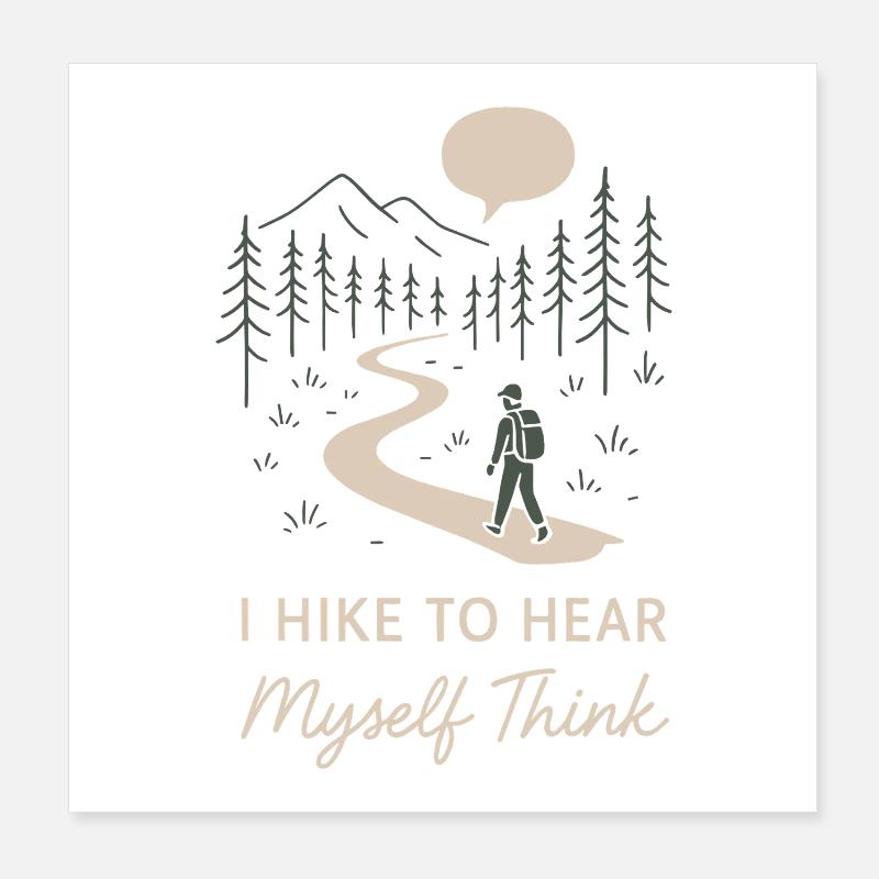 Solo Camping Introverted Camper Quiet Poster 8" x 8" (20x20 cm)