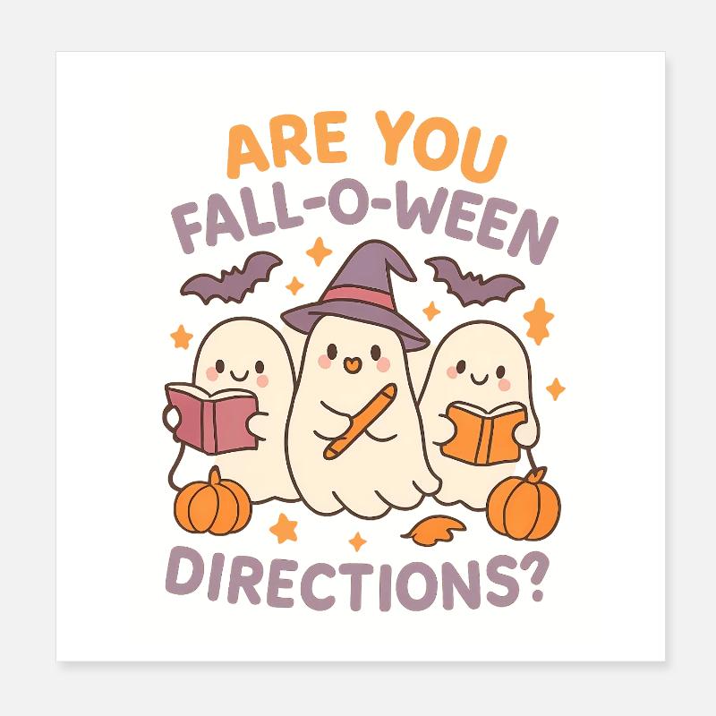 Êtes-vous Fall-O-Ween Directions Cadeaux amusants pour les enseignants Poster 20 x 20 cm