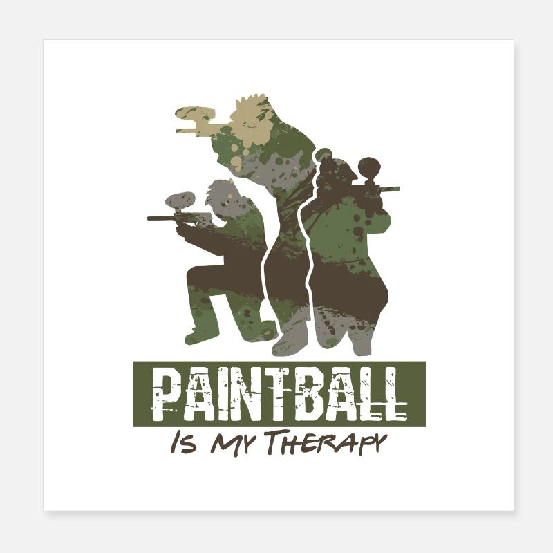 Paintball è il mio Paintball classico terapeutico Poster 20x20 cm