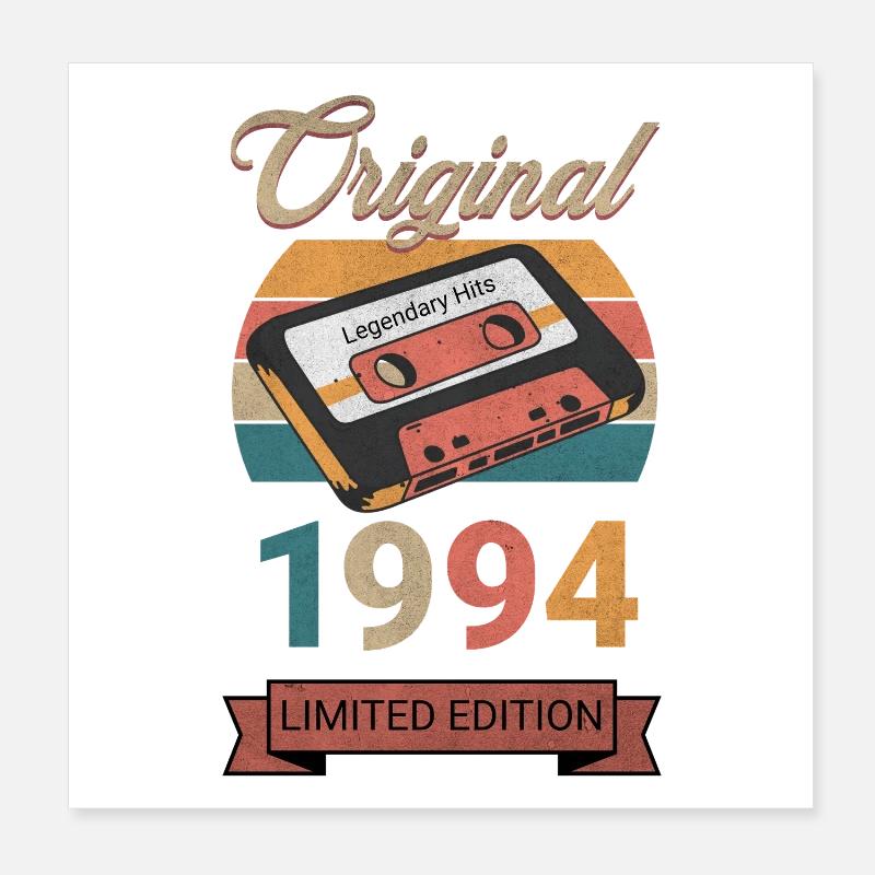 Original 1994 Limited Edition Geburtstag Geschenk Poster 20x20 cm