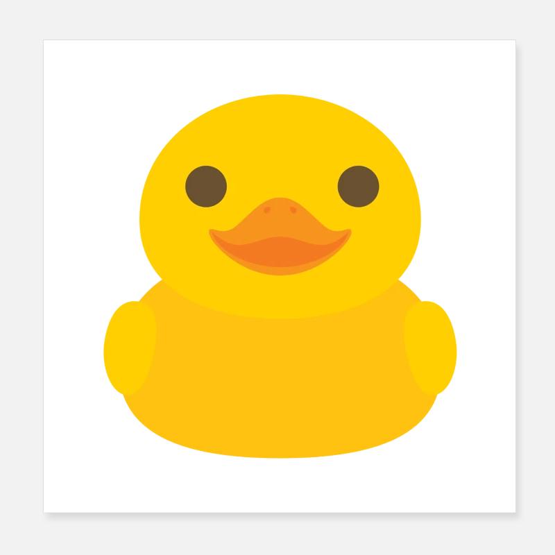 Sonniges Gummienten-Symbol Poster 20x20 cm
