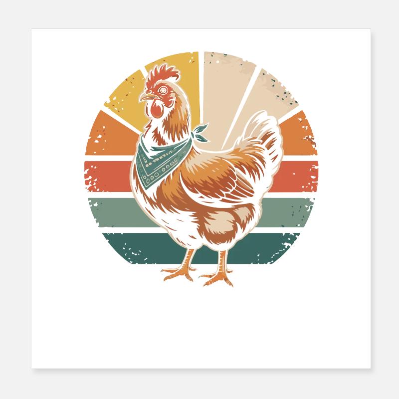 Poulets Poulet Poster 20 x 20 cm