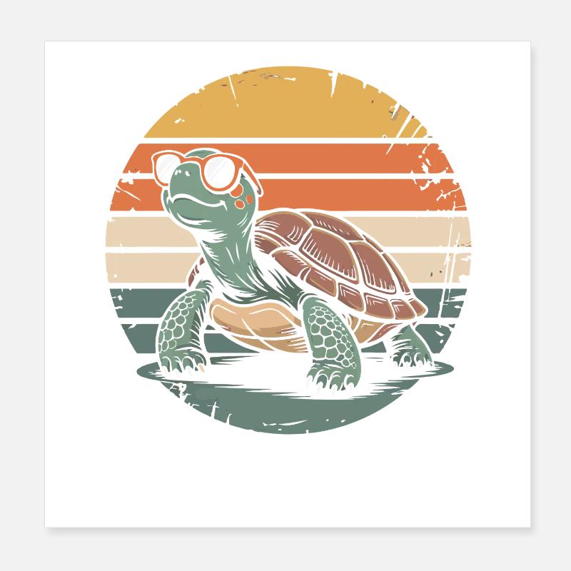 Tortue Poster 20 x 20 cm