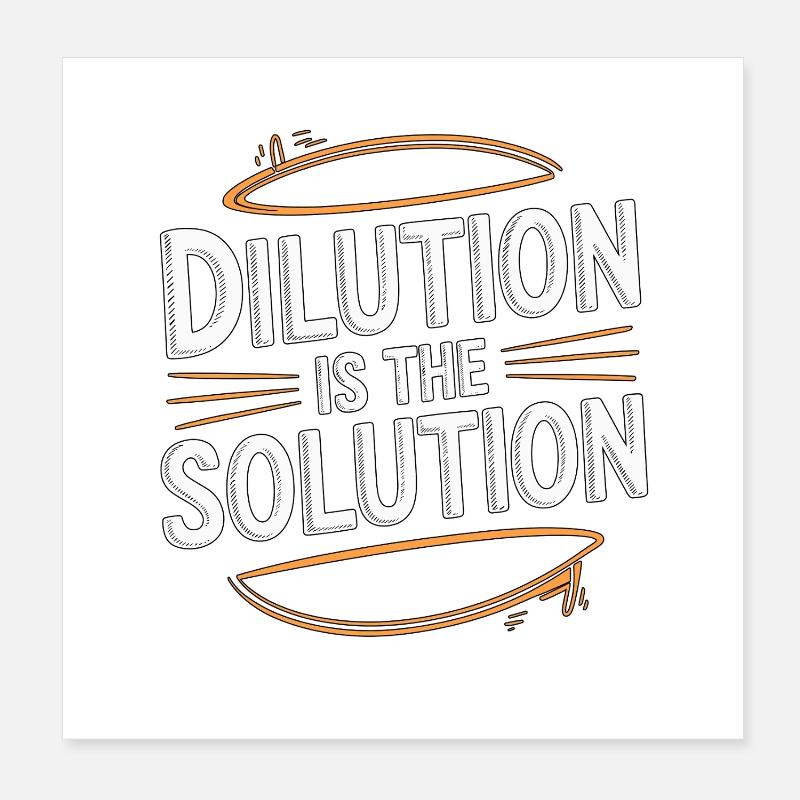 Lab Technician Dilution Is The Solution Phlebotomy Poster 20x20 cm