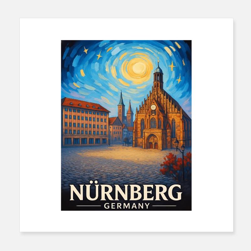 Nuremberg Poster 20 x 20 cm