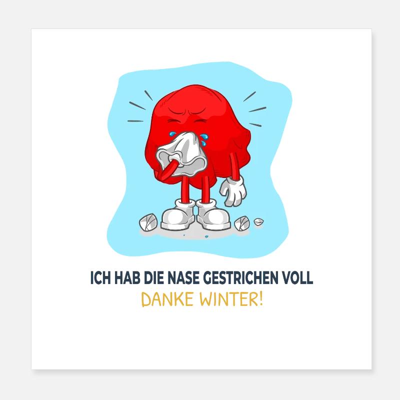 J’en ai marre, c’est l’hiver ! Poster 20 x 20 cm
