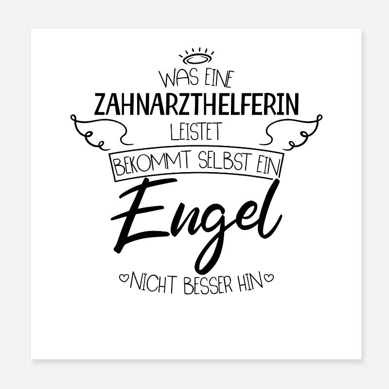 Assistant dentaire Engel Poster 20 x 20 cm