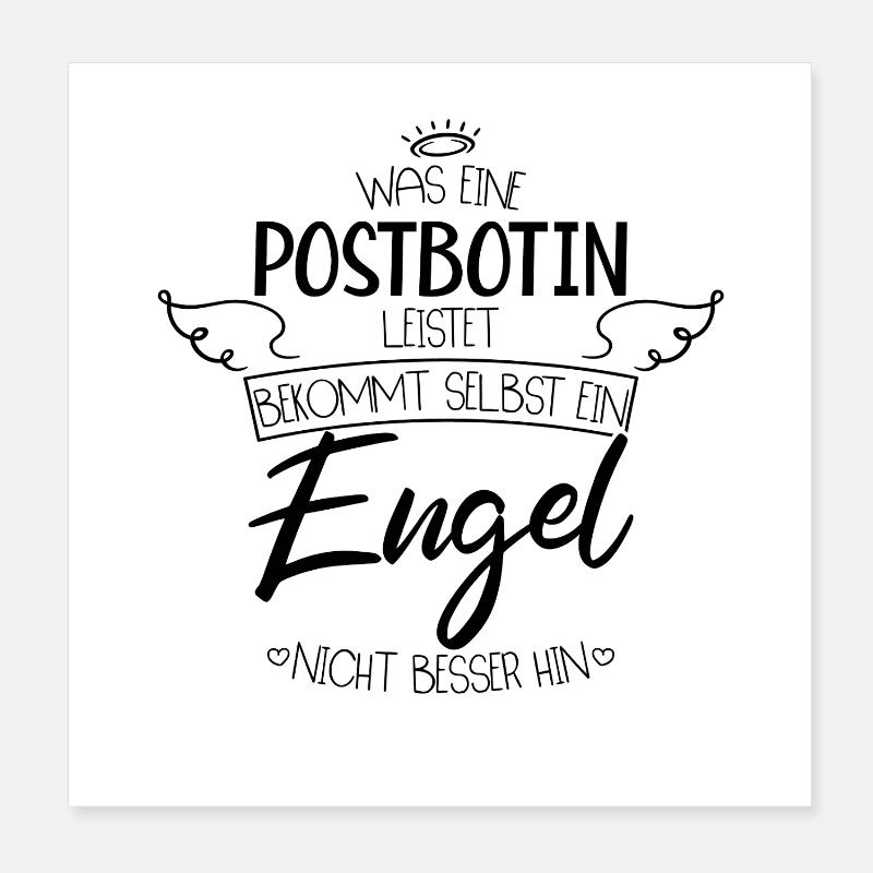 Beste Postbotin  Poster 20x20 cm