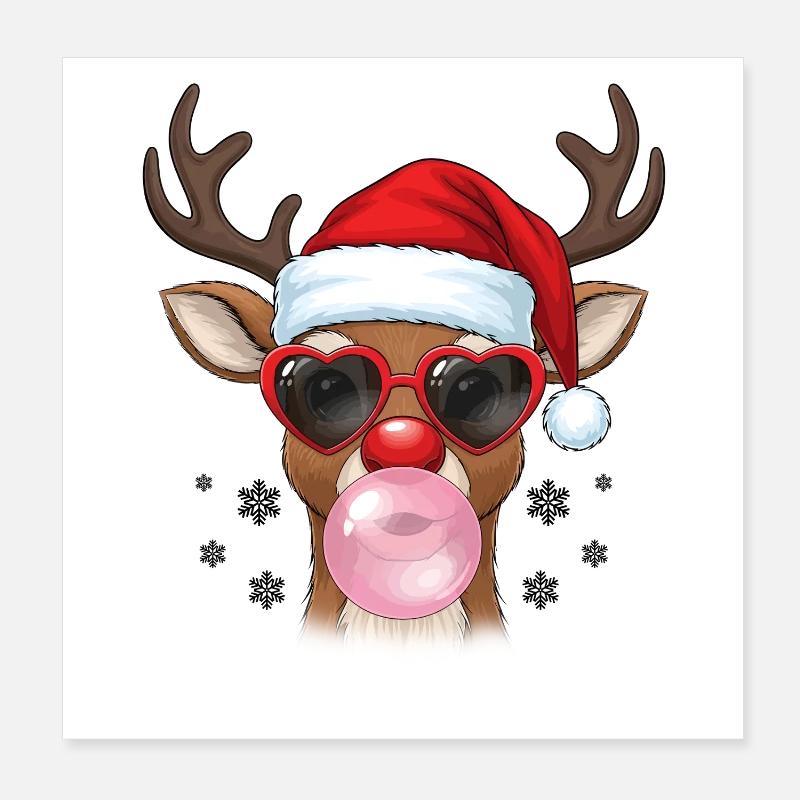 Chewing-gum de renne Poster 20 x 20 cm