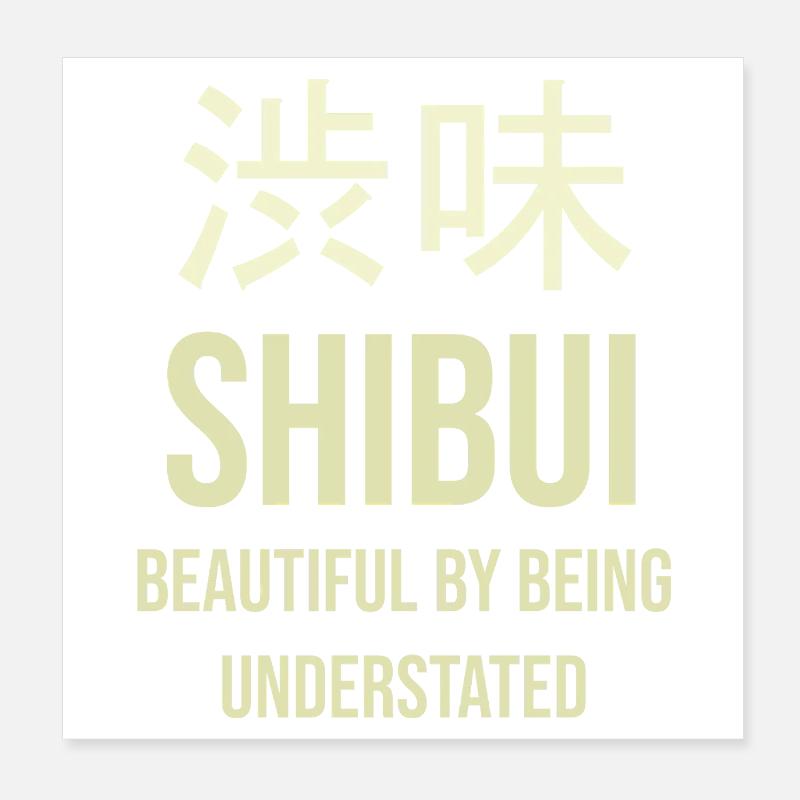 Shibui Minimalisme Épuré Poster 20 x 20 cm