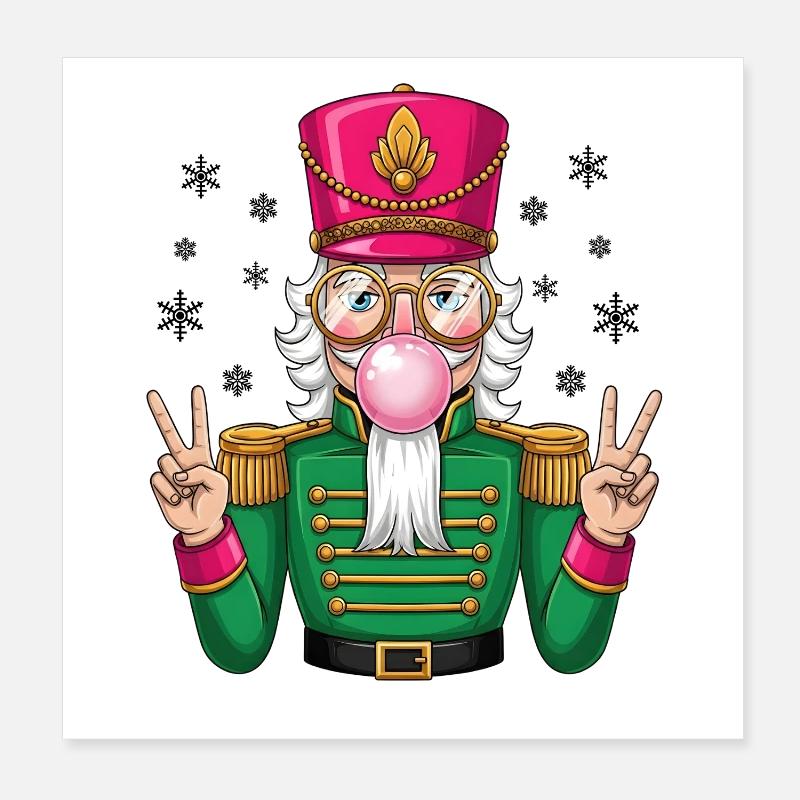 Nutcracker Chewing Gum Poster 8" x 8" (20x20 cm)
