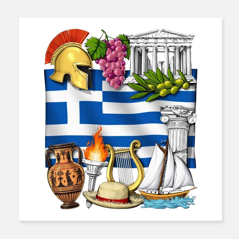 Héritage grec Poster 20 x 20 cm