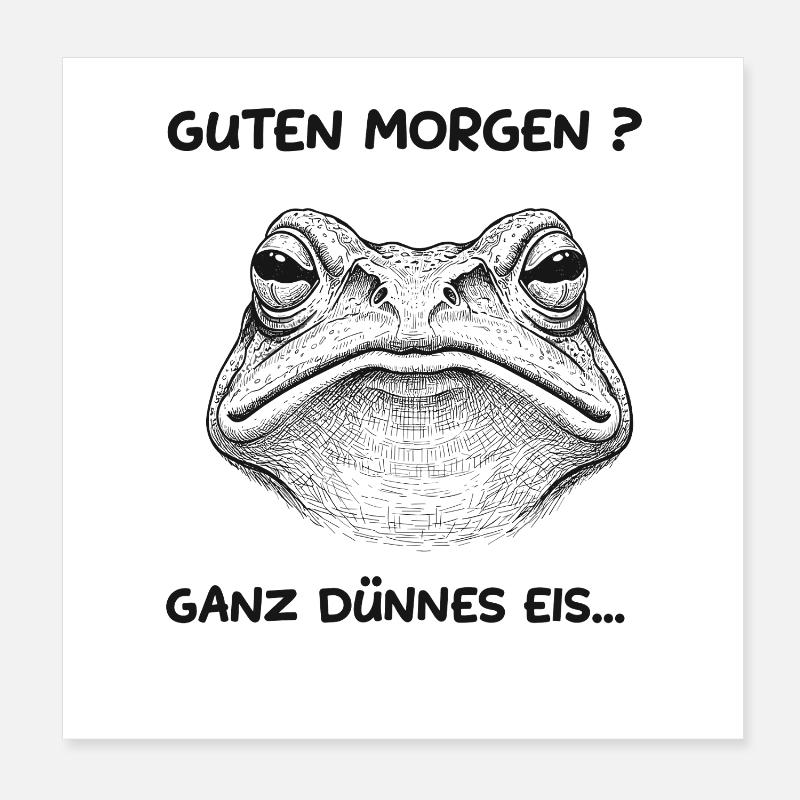 Dünnes Eis Poster 20x20 cm