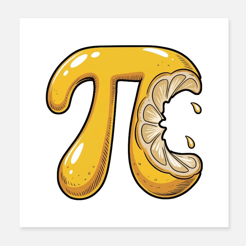 Lemon Pi Math Poster 20 x 20 cm