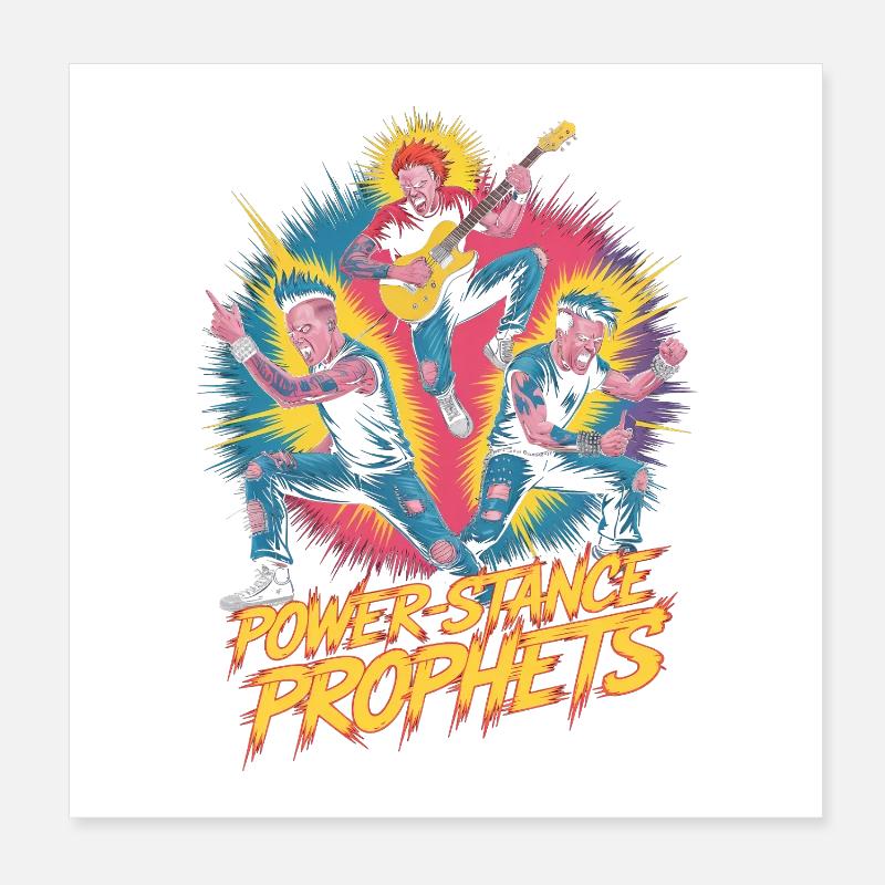Puissance, Position, Prophètes, Punk Rock Poster 20 x 20 cm