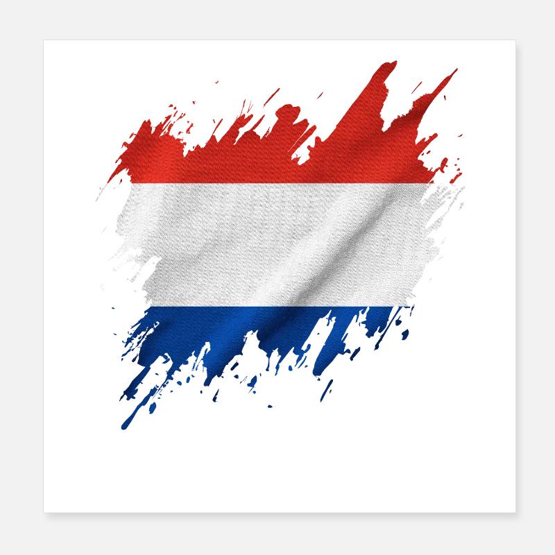 Drapeau néerlandais, style déchiré Poster 20 x 20 cm