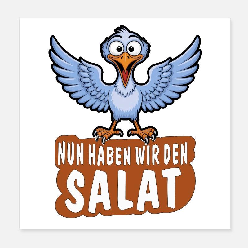 MAINTENANT, NOUS AVONS LA SALADE Poster 20 x 20 cm