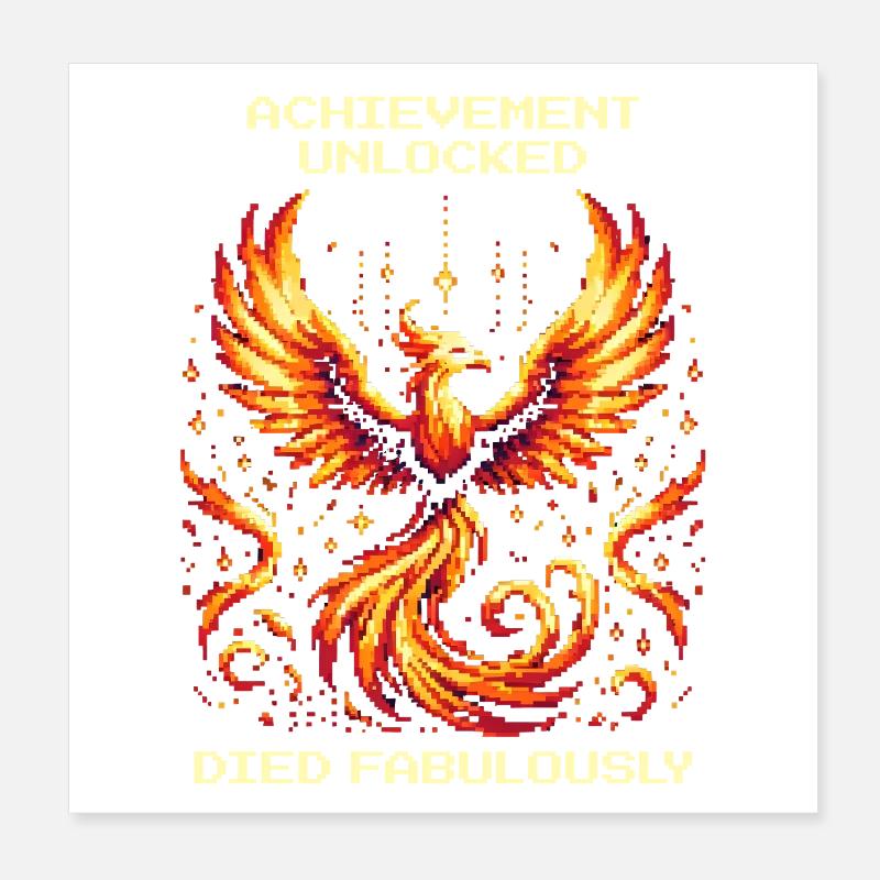Succès débloqué : Mort fabuleuse | JDR Poster 20 x 20 cm